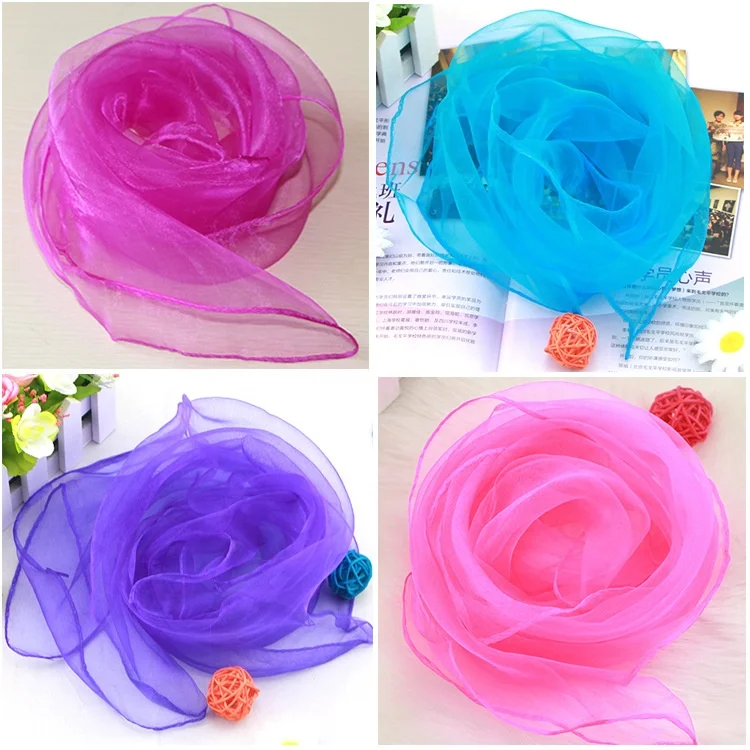 Wholesale of kindergarten performances dance performances small candy colored square scarves