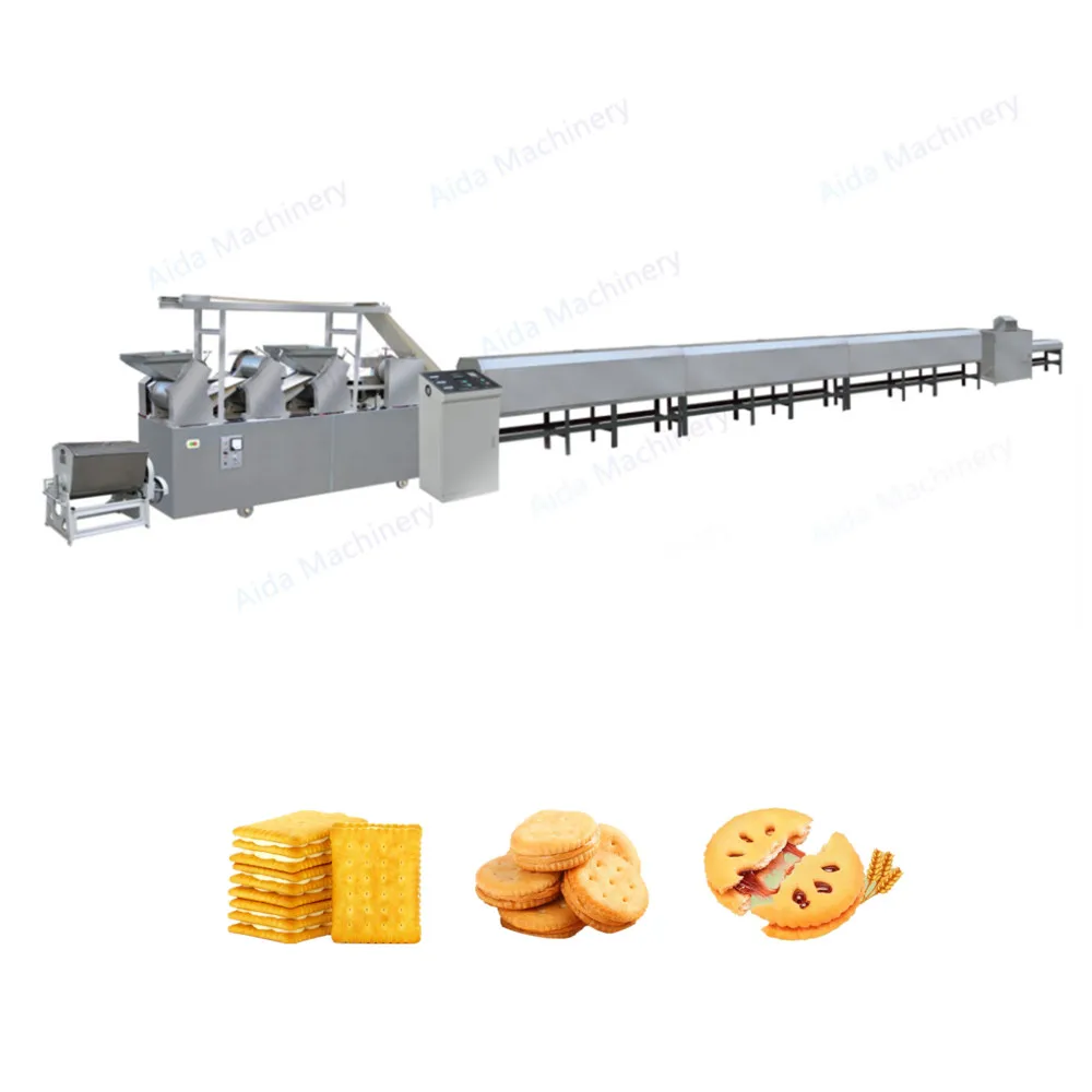 Hot Sale Automatic Stainless Steel Soft and Hard Sandwich Biscuit Making Machinery