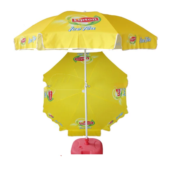 2020 new product 1.8m Lipton umbrella advertising sun protection brand beach umbrella advertising