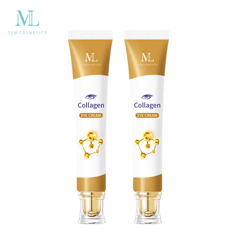 Custom Logo 15ml Snail Centella Under Eye Tightening Serum Lift Anti Wrinkles Anti Aging Collagen Peptide Eye Cream