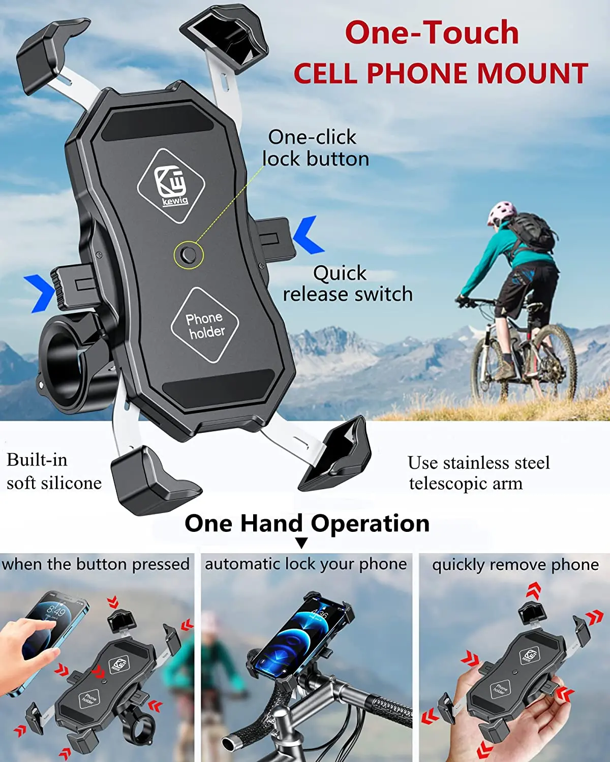 360 регулируемый водонепроницаемый держатель для телефона на велосипед и мотоцикл, универсальный держатель для мобильного телефона на велосипед и мотоцикл