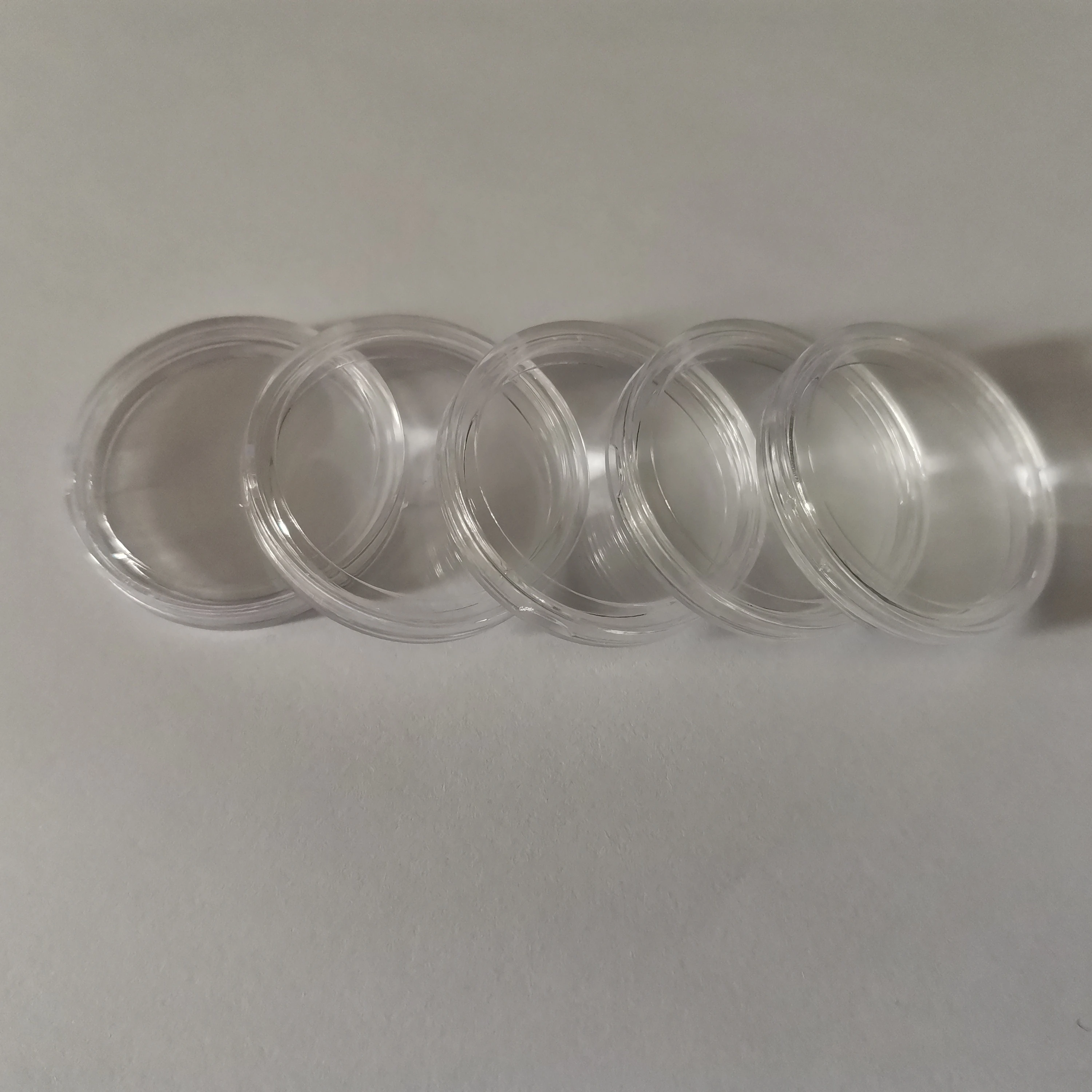 33mm Round Acrylic Coins Capsule  with flat lid