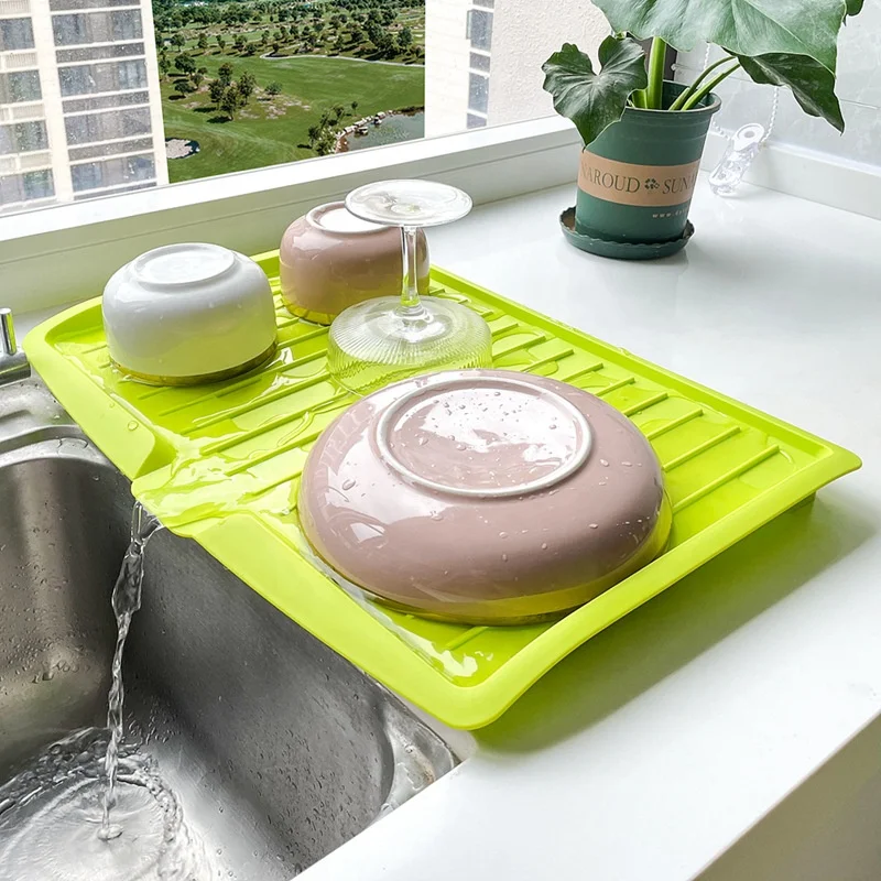 Multifunctional Storage Tea Tray Household Plastic Fruit Tray Drainer Sink Clothes Rack Washing Display Classification Tray