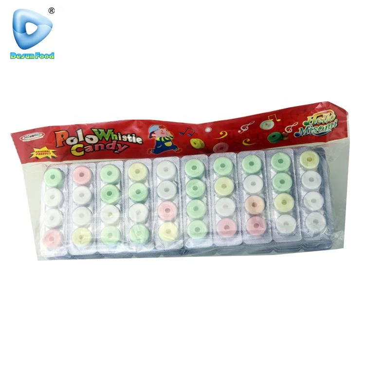 Wholesale fruit flavor whistle tablet hard candy sweets confectionery