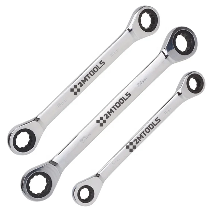 Universal Ratchet wrench,Double Ring ratcheting spanner