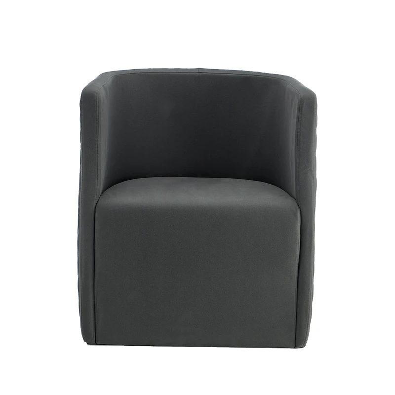 Chairs  Faux Leather Barrel Chair Side  Club Chair for Bedroom Living Reading Room
