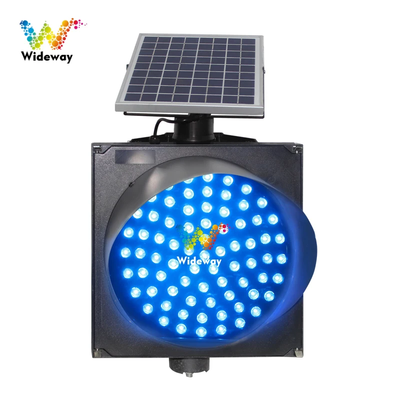 Foggy Weather LED Construction Warning Highway Bridge Flashing Traffic Lights Solar LED Blue Warning Lights