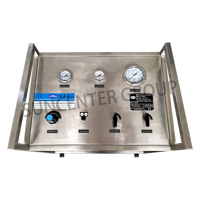 High-Pressure Stainless Steel Pneumatic Test Bench Piston Pump Gas Booster System for Machining for High-Pressure Applications