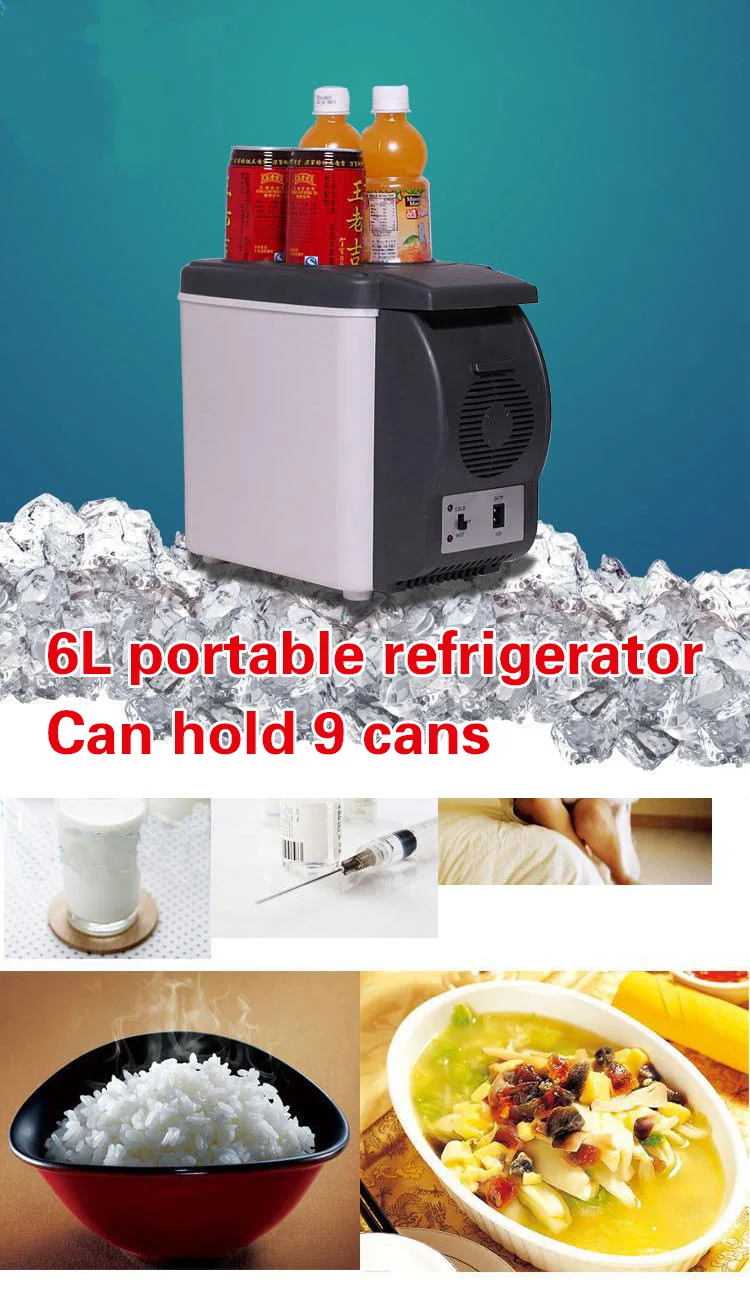 6L Skin Care Mini Fridge  Car With Refrigerator 12 Volt Refrigerator 6 -liter Powered Cooler for Car