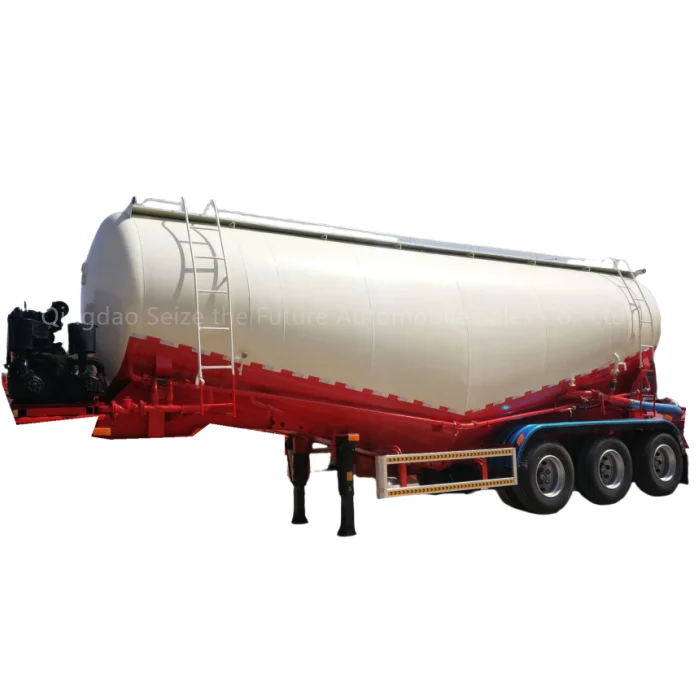 Customized 3 Axles Fly Ash 35cbm  50t Silo Bulk Cement Tank Trailer
