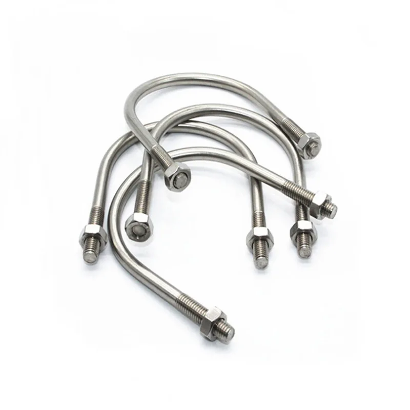 Stainless Steel 304 316 SS M6 M8 M10 M4 M5 M20 u kit SAF 2205 2507 904L 1.4410 1.4462 U bolts and nuts u-bolt With Washer