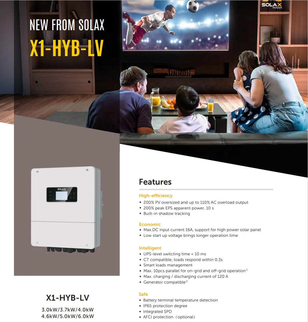 Solax X1 Hybrid LV 3-6kw 3.7kw 4kw 4.6kw 5kw 6kw Low Voltage 48v 51.2v Single Phase Solar Energy Storage Invertor Price Inverter
