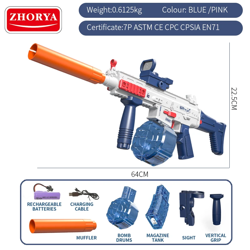 2024 SCAR Electric Water Gun for Adult Powerful Water Squirt Gun for Kids Super Water Soaker Pistol Kids Toy Gun