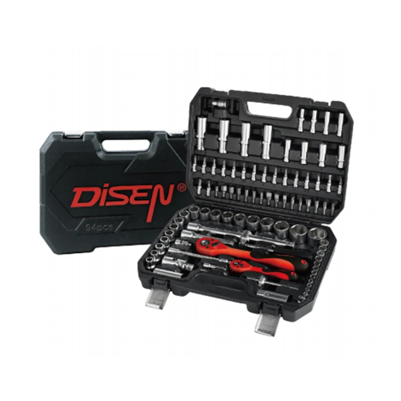 Herramienta De Mano 94Pcs Tools Sets Professional Box Full Kit Ratchet Socket Wrench Spanner Automotive Tool Hardware Set