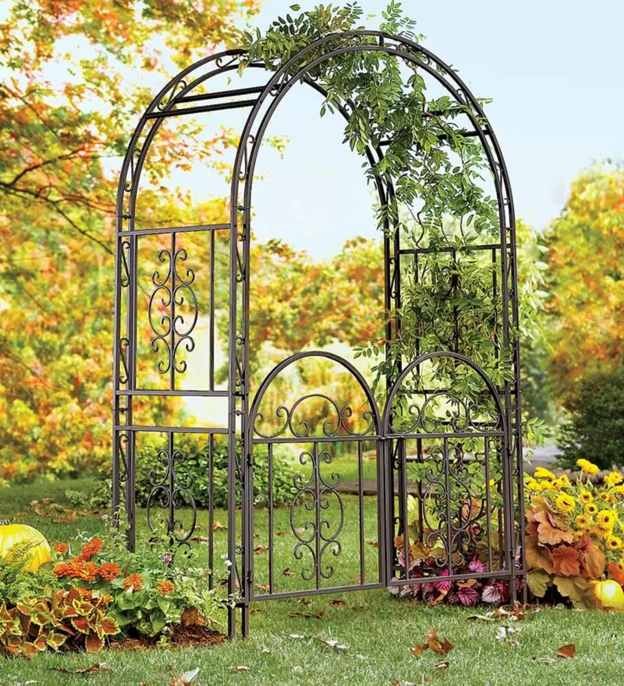 Metal Scrollwork Garden Arbor