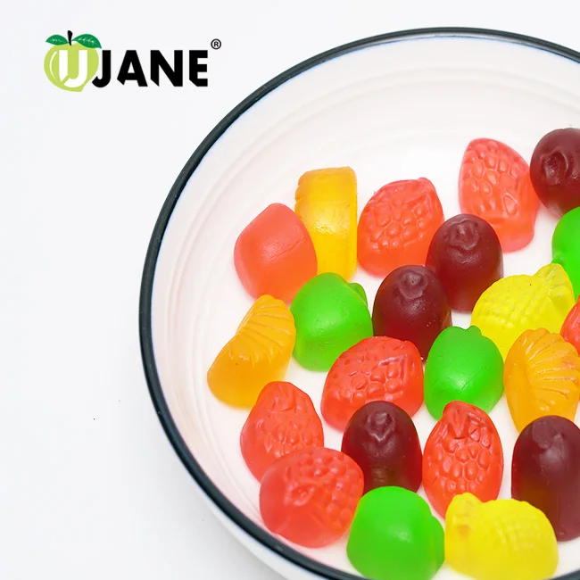 
Fruit shape fruity flavour jelly gummy candy 