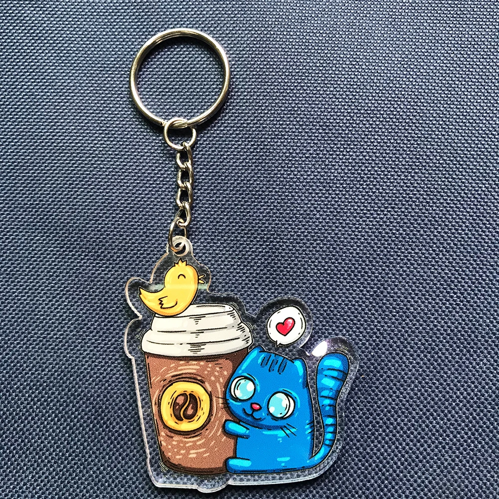 Factory wholesale acrylic keychain good quality chapstick holder keychain bts acrylic keychain