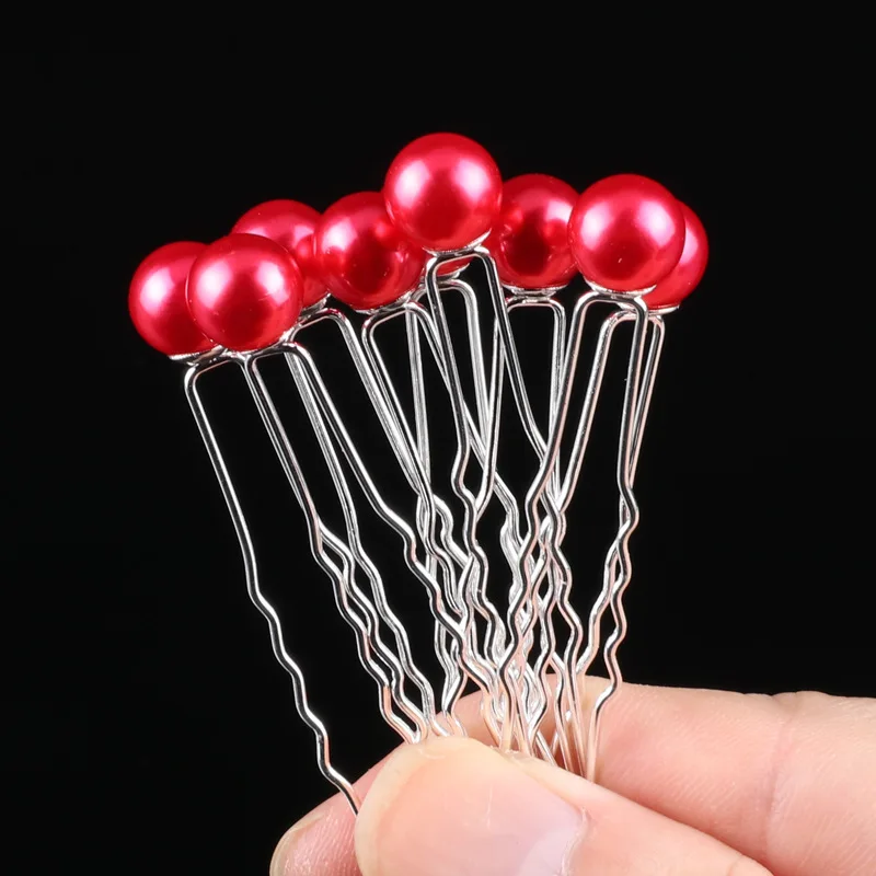 Custom Lily Flower Hairpin U Shaped Hair Pins Clips Cute Floral Pins for Women Girls Bride Wedding Party Head wear Hair Jewelry