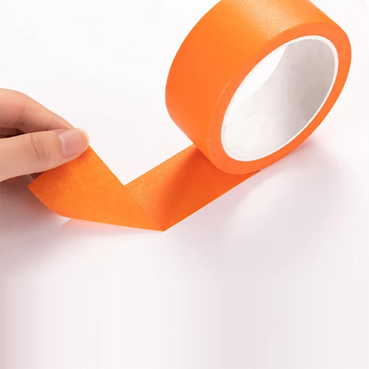 High Quality Single Sided Crepe Paper Tape with Strong Adhesive Heat Resistant Red Car Spray Masking Tape