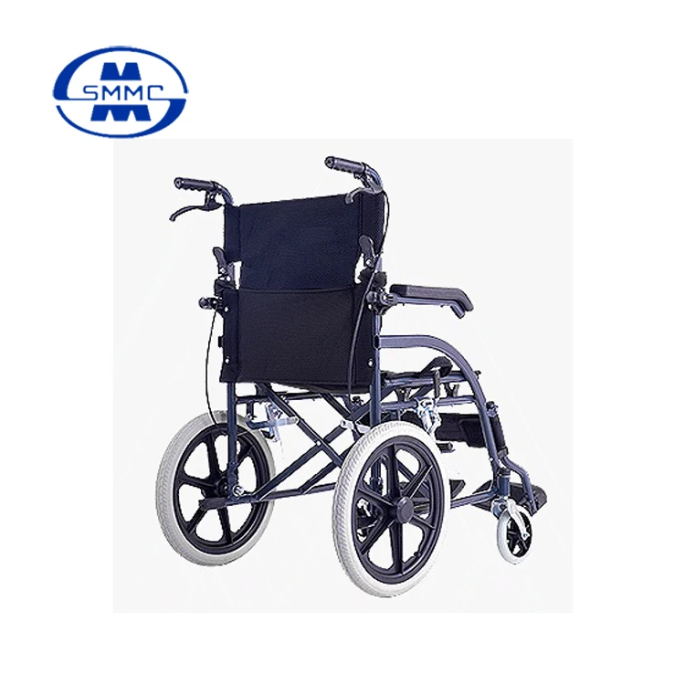 Flip-up armrest foldable back manual folding lightweight wheelchair for the disabled