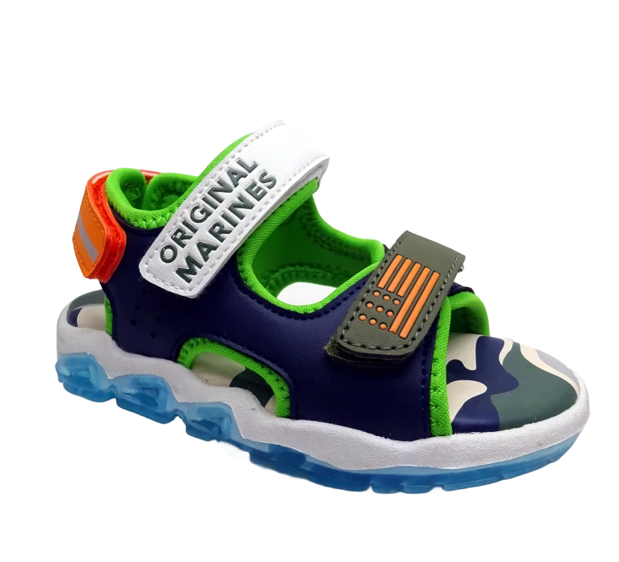 High Quality Fashionable Summer Non-slip Shoes Kids Shoes Children Sandals Beach LED Light Shiny Sandals