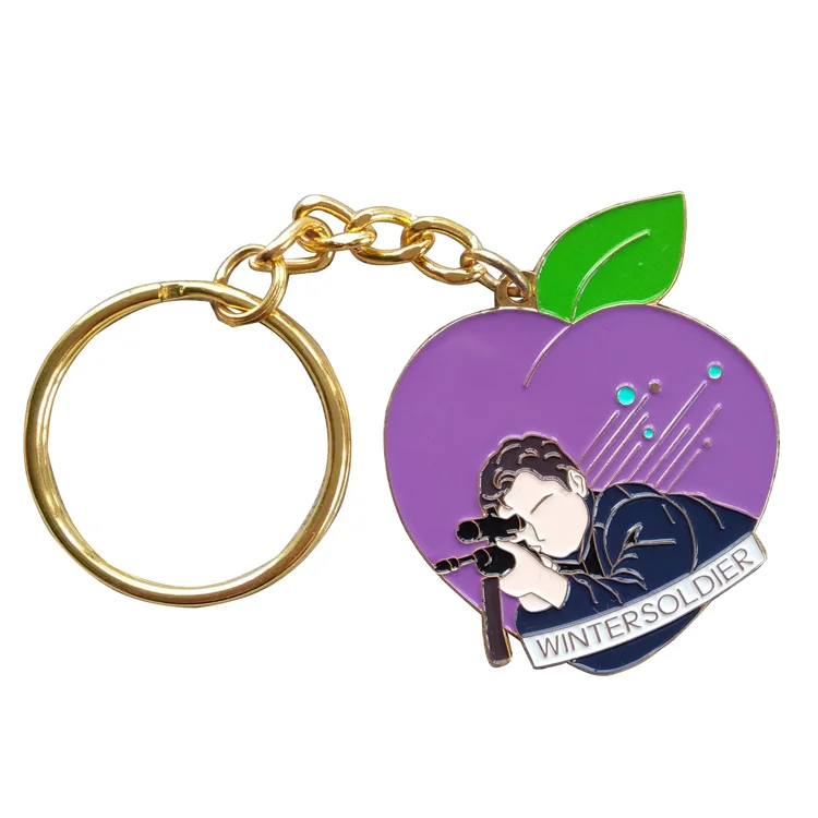 Factory price metal keychains custom logo design soft enamel keychain