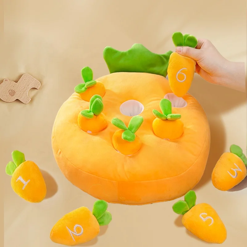 Biduole Unisex Plush Puzzle Toy Early Childhood Education Hand-Eye Response Training  Toy