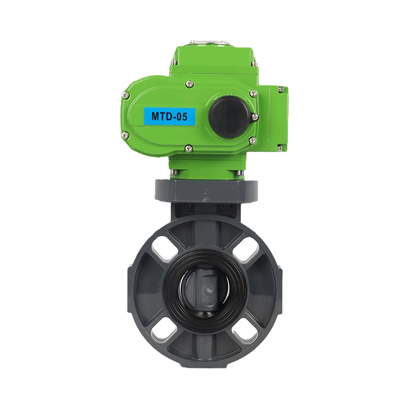 Electric Valve Actuator Stainless Steel Electrical Actuator PVC Butterfly Valve Motorized Wafer Butterfly Valve