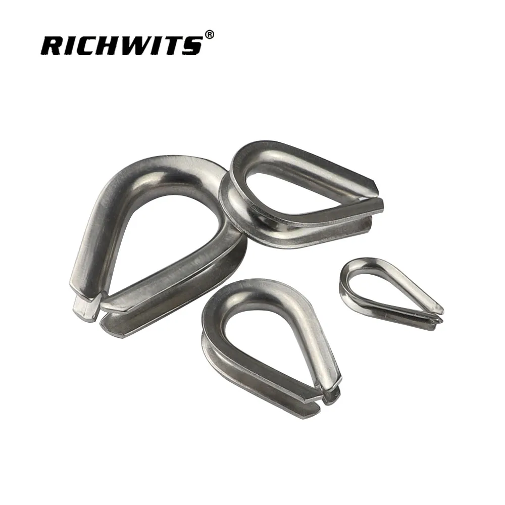 metal hardware thimble for wire rope cable stainless steel 316 rigging marine round thimble