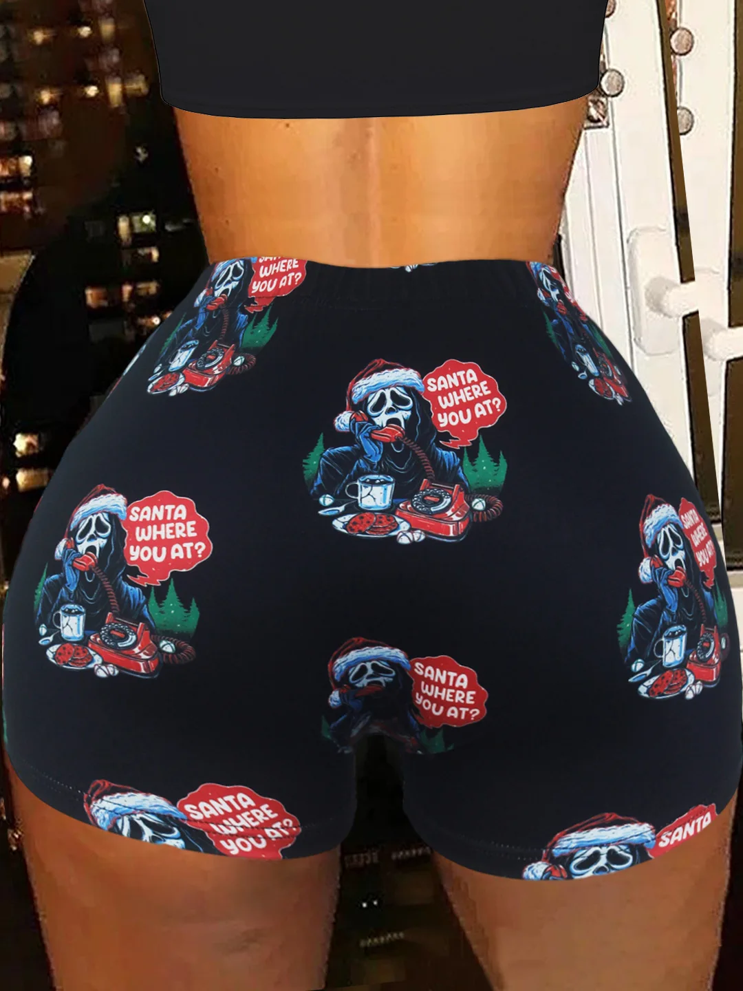 Wholesale Cheapest Printed Plus Size  Women Summer Hot Snack Shorts Candy Sets Snickers Snack Shorts