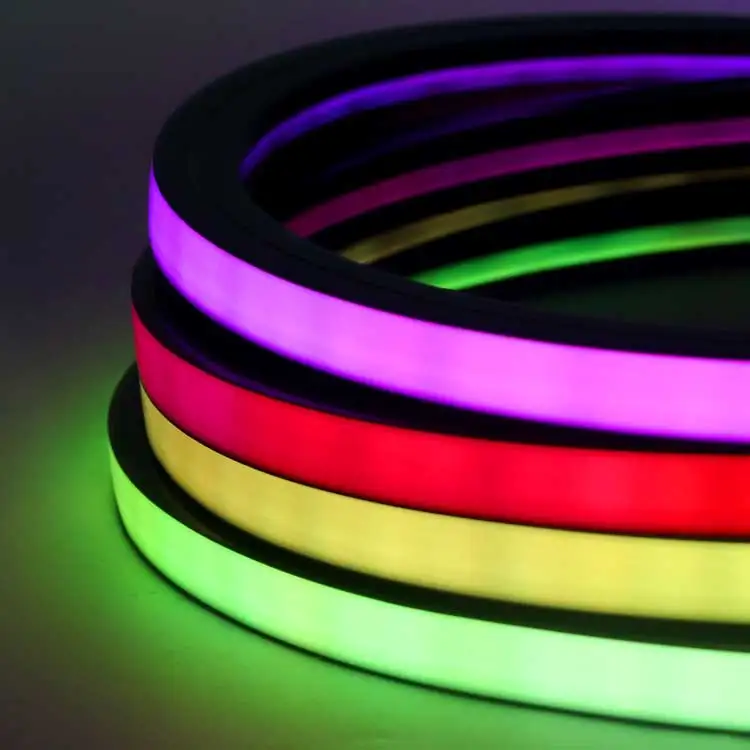 Waterproof Ip65 DC12V 24V led strip light RGBW RGB 16703IC black/white silicone led neon light