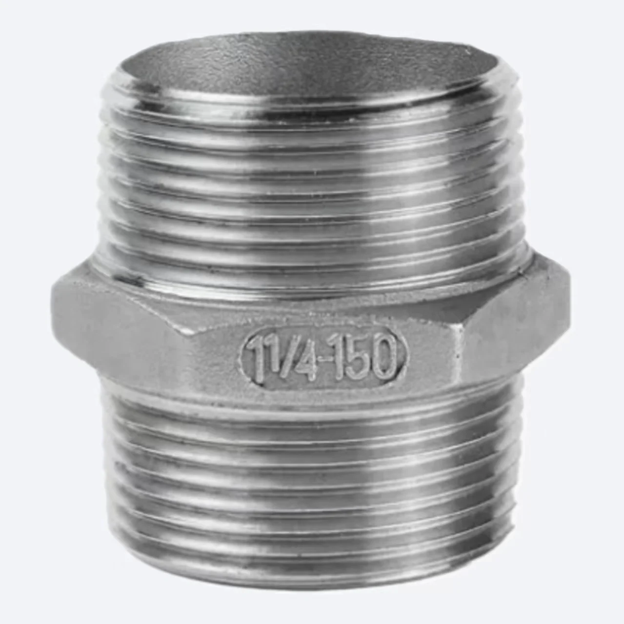 304 316 stainless steel BSP/NPT Male female threaded pipe fitting nipple pipe fitting barrel nipple plumbing materials 1/2 inch