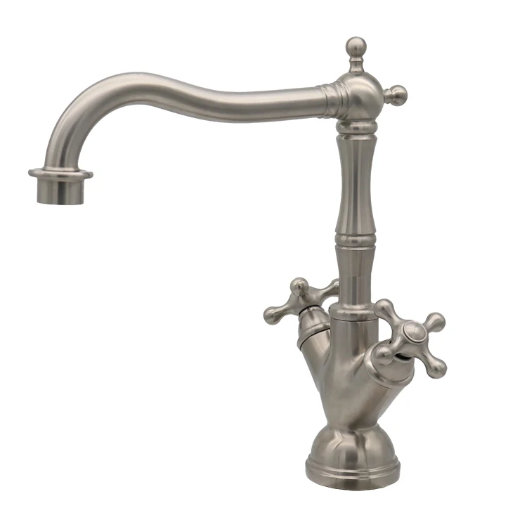 China factory double handle kitchen sink faucet mixer water tap ss304 kitchen faucets