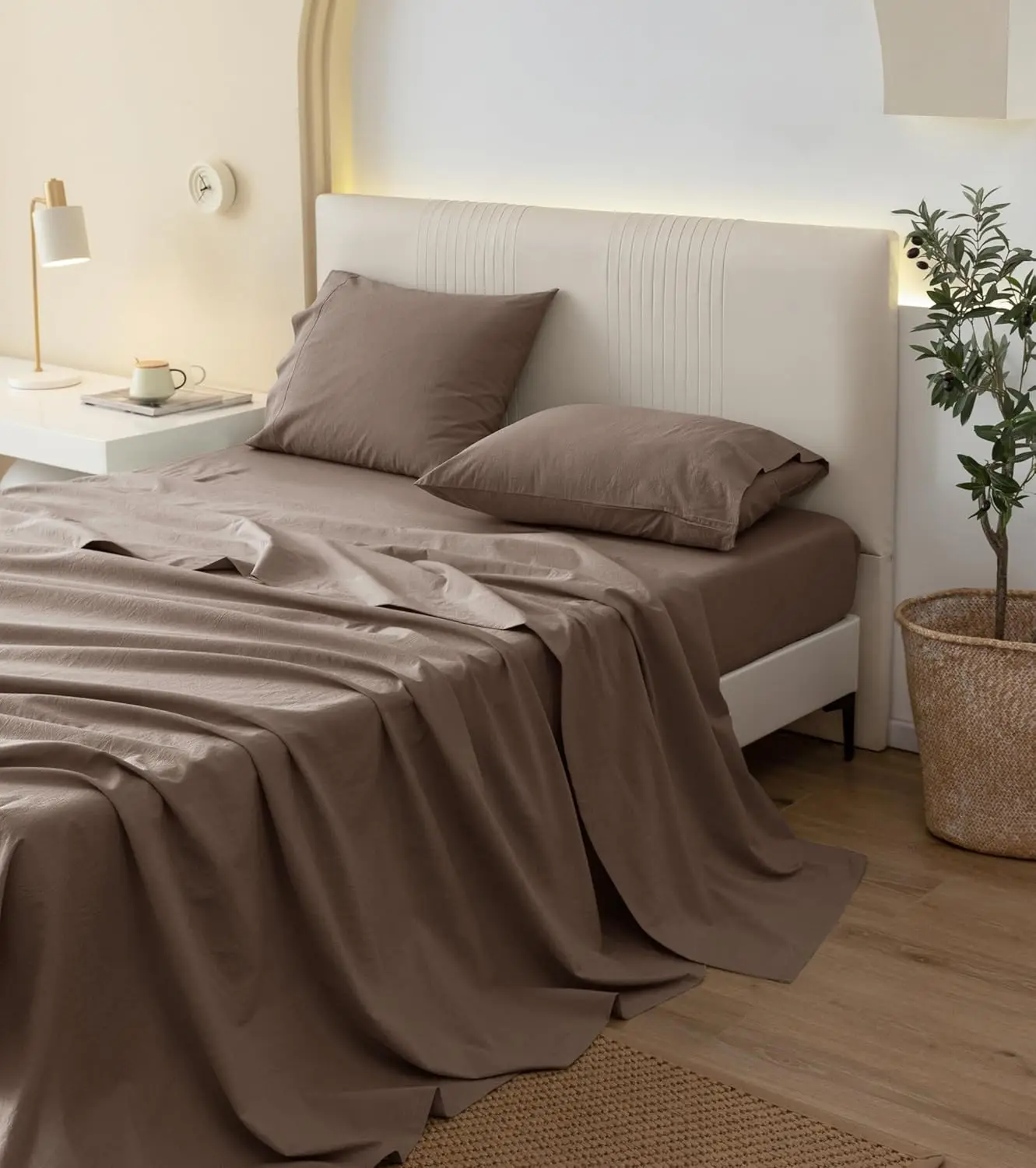 2024 Organic Brushed Cotton Sheets Set 100% 300Tc Cotton Bed Sheet Set Bedsheets Cotton Satin