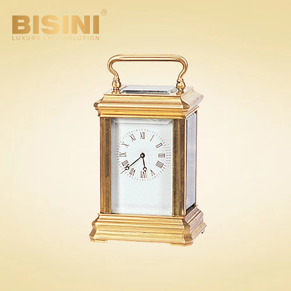 Miniature fashion patterns Small Square Leather luxury desk clock Antique Household clock Living Room bedroom fashion clock
