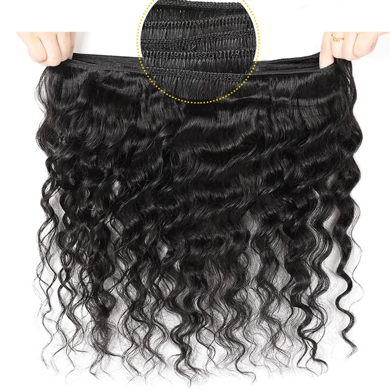 Loose Deep Wave Remy Human Hair Brazilian Hair Weave Bundles With Closure Peruvian Hair Bundles 4 pieces