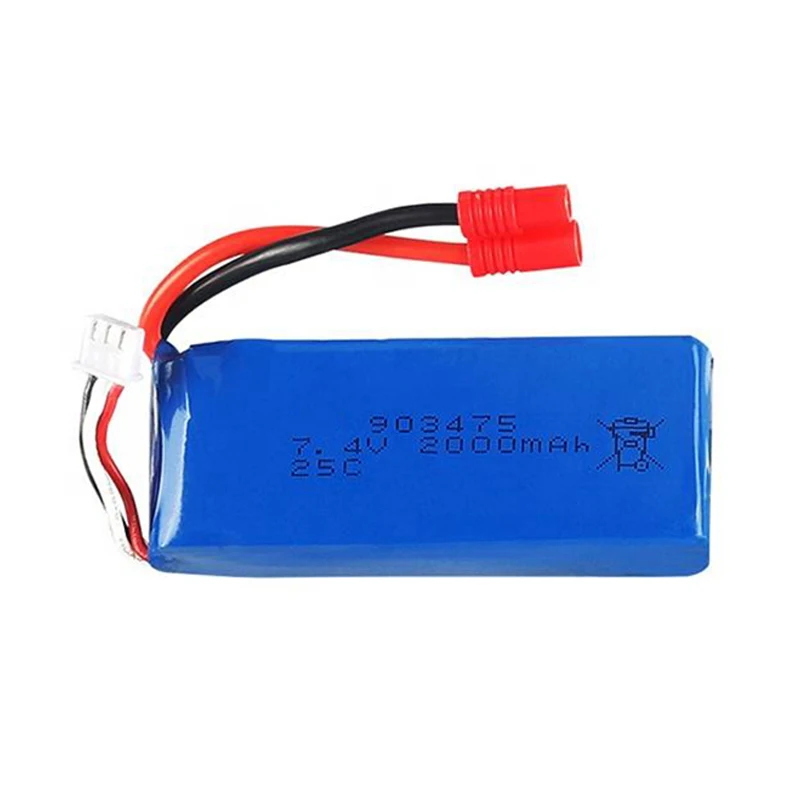 Factory In Stocks Drone Rechargeable 7.4V 2000mAh 903475 2S1P Li-polymer Batteries For Toy High Speed RC Car