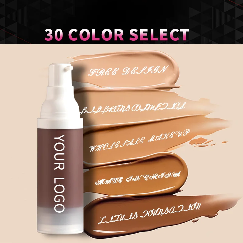No Logo Professional Makeup Waterproof Foundation Highend liquid Foundation Pact Makeup Liquid Cream