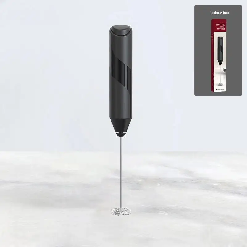 Популярный товар, в наличии, с логотипом на заказ, из нержавеющей стали 304 ABS, Электрический мини-молочный взбиватель, венчик для кофе