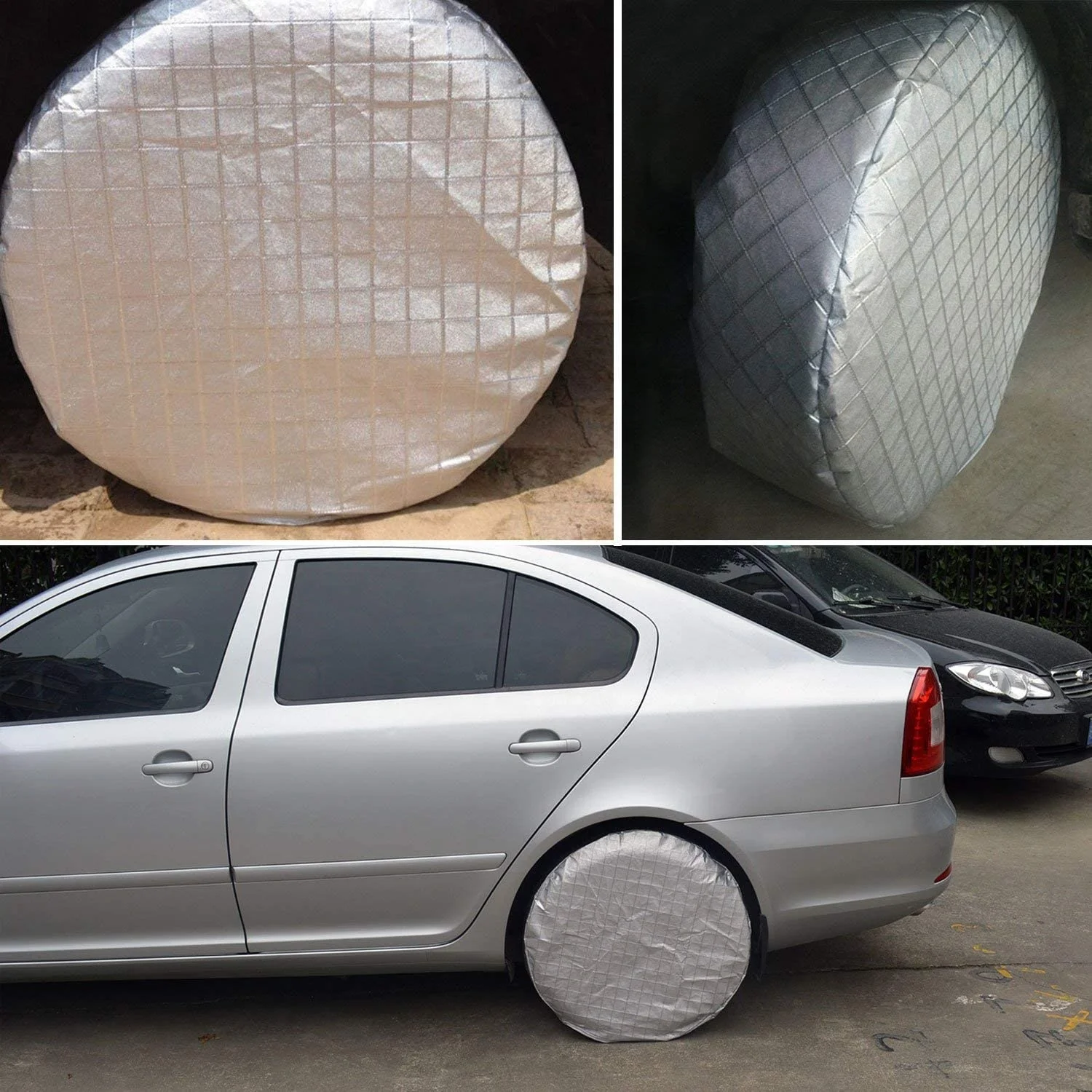 OEM Threewen set of 4 Tire Covers tire wheel protector for truck,suv,trailer,camper,RV waterproof wheel cover