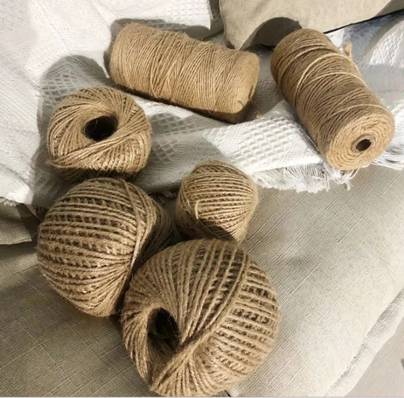 1mm-30mm Jute rope thick and thin hemp rope bundled decorations handmade rope for diy