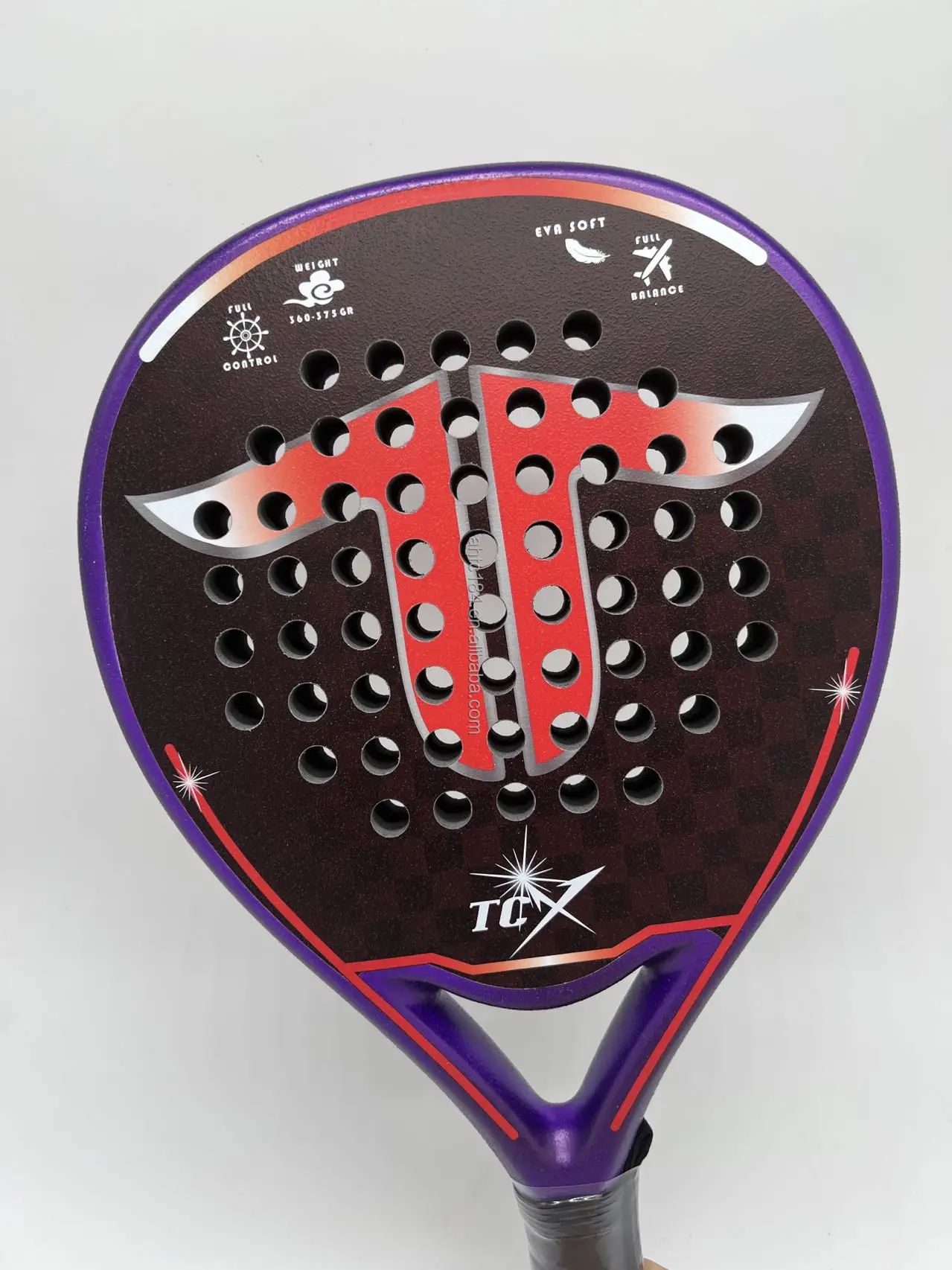 Good hand feeling & esily control Quality Professional   UD(Fiberglass+Carbon)    Paddle Racket For Beginners with Factory Price