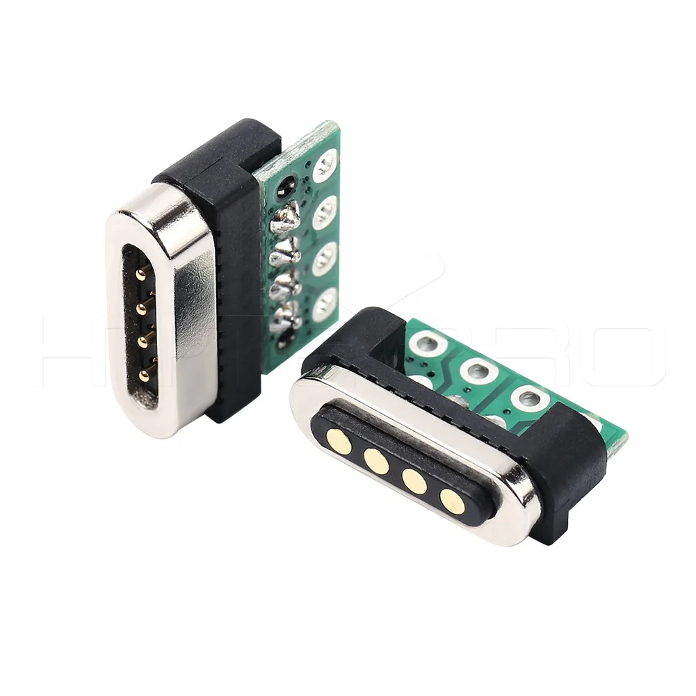 Quality Assurance Male Female plug pogo pin magnetic connector 4 pins charging usb adapter wire to board