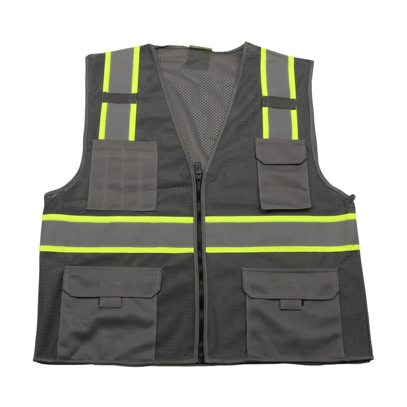 ANSI CE ENISO 20471 Green Reflective Jacket Green Custom Logo Fabric Reflect Strip Safety Vest with Logo