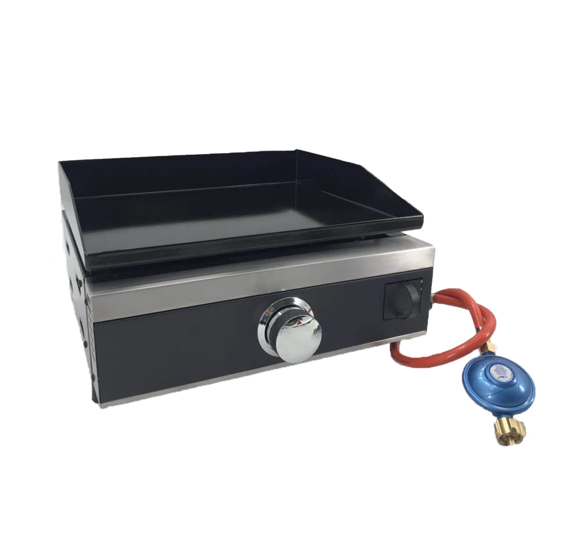 Gas Grill 24-Inch 1-Burner Portable Table Top Gas Grill Griddle 25,500 BTUs Tabletop Griddle