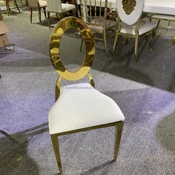 Оптовая продажа золотистых банкетных столов и стульев из нержавеющей стали для торжеств и свадеб