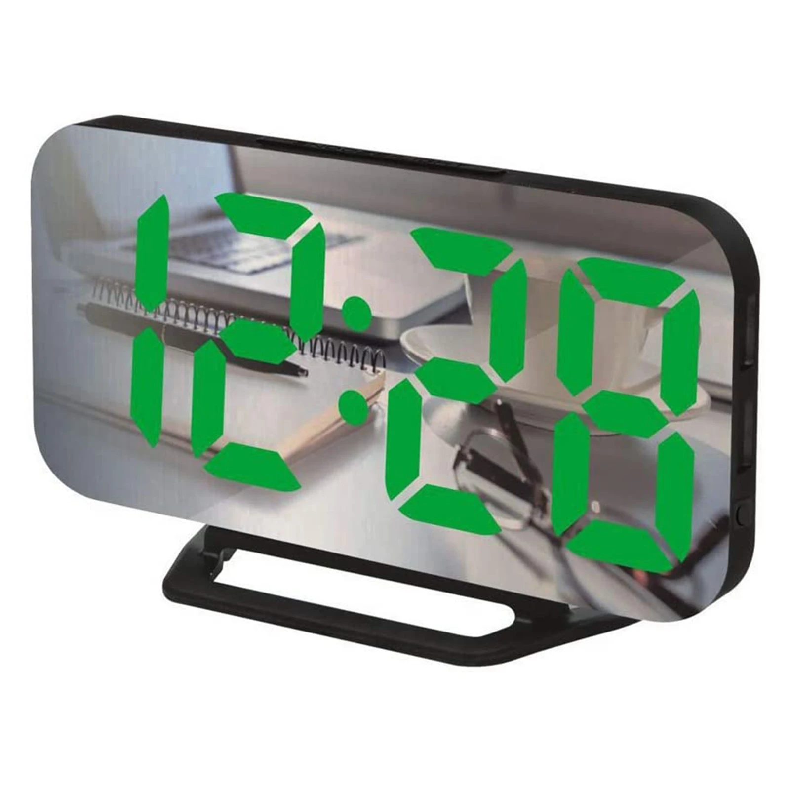 KH-CL027 Large Number 0-100% Dimmer USB Charging Port Snooze Outlet Powered LED Digital Alarm Clock for Bedroom Desk