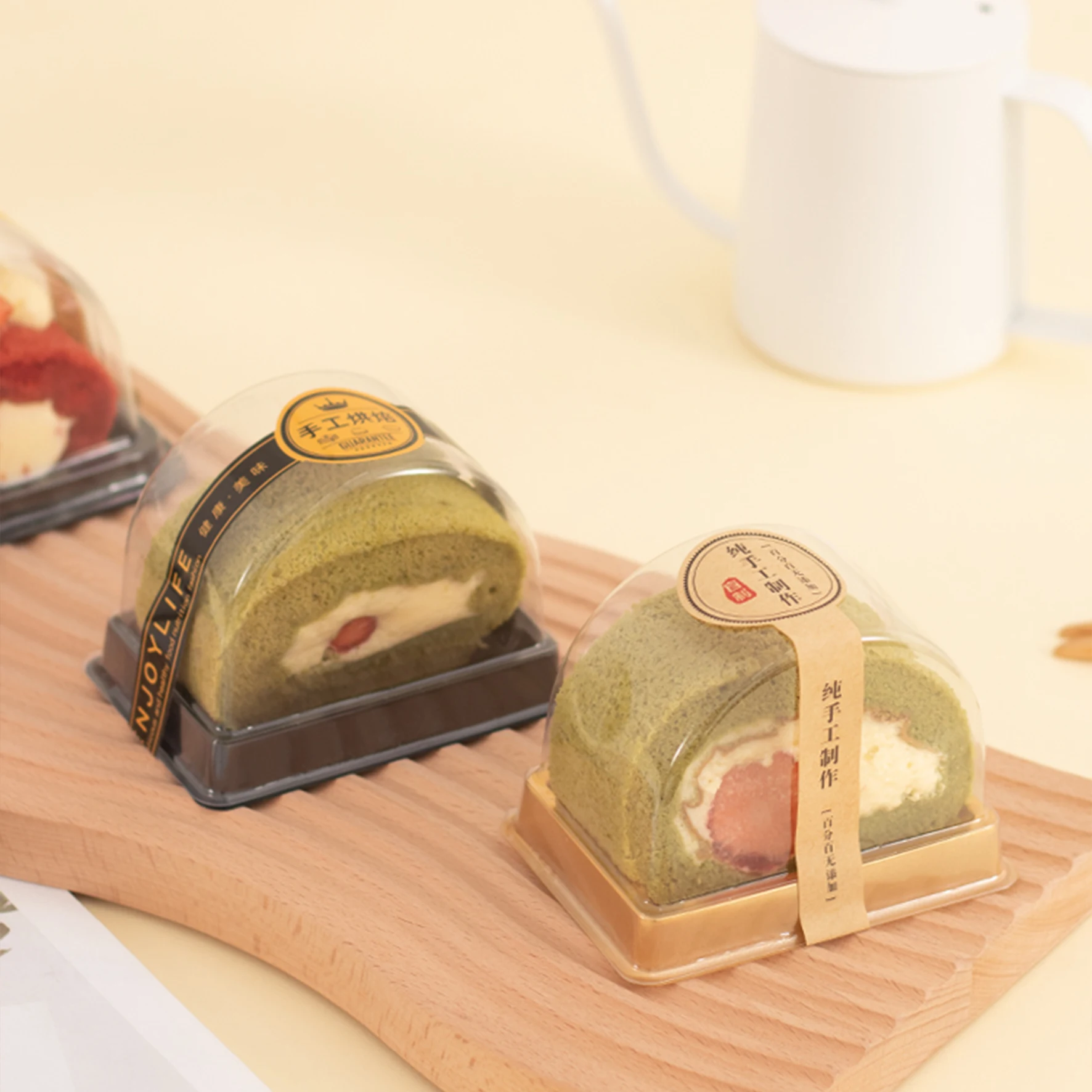 Swiss Roll cake Roll packaging box Baking disposable cake box clear plastic box