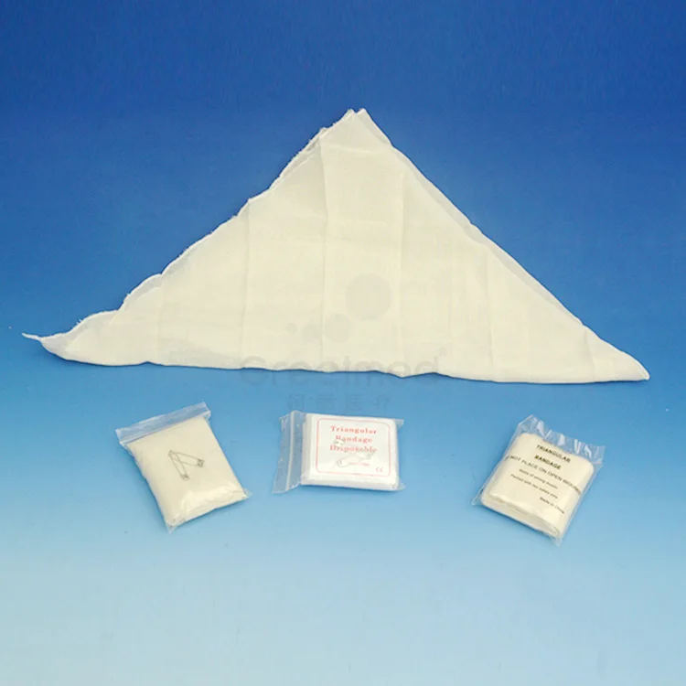 Gauze Triangle Bandages Non-woven Spanbond Triangular Bandage Set with Pin Medical Burn Dressing Wound Wrap Emergency Cotton EOS