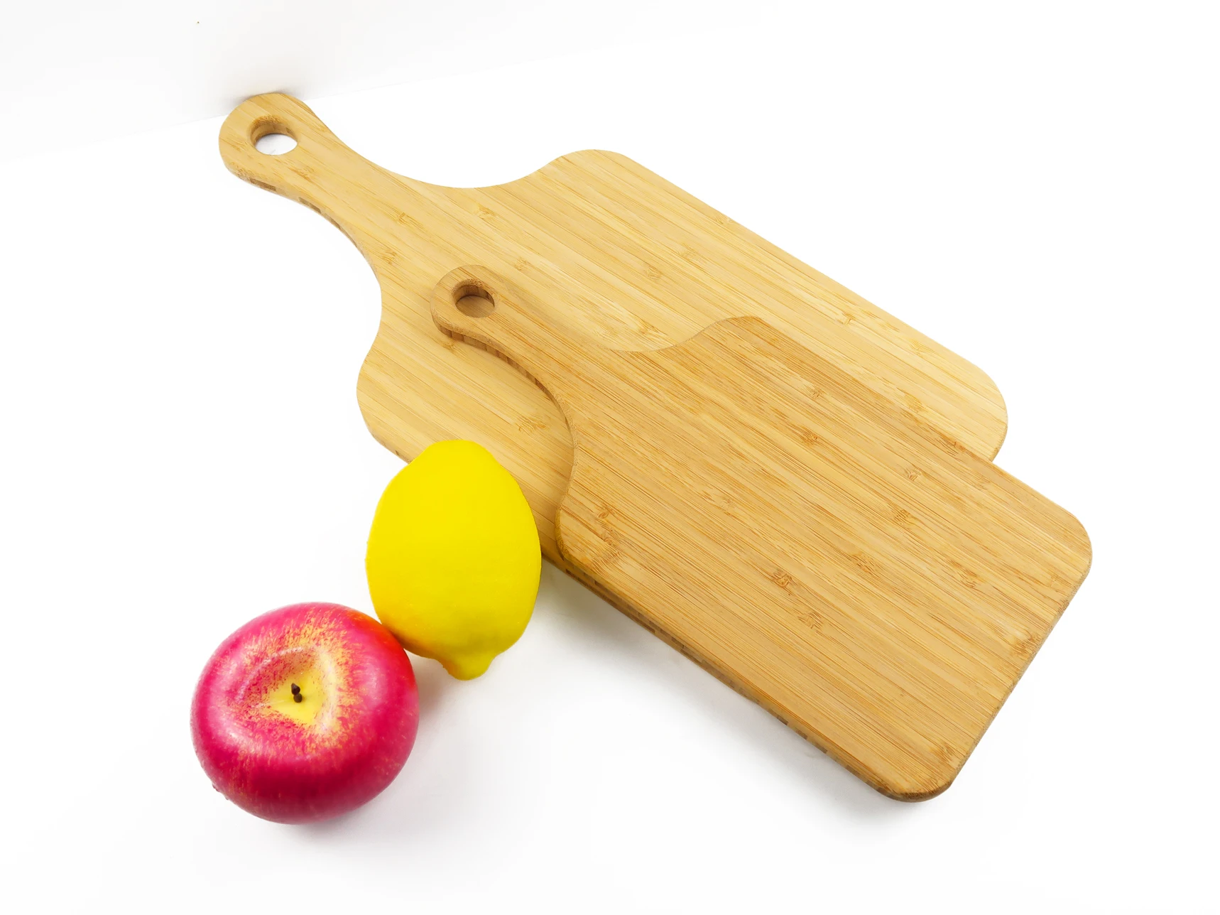 Factory Wholesale Bamboo Wooden Cutting Board Handle Baking Pizza Bread Fruit Cheese